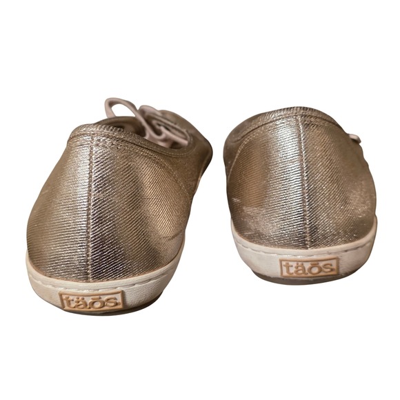 Taos Guest Star Womens 10 Gold Metallic Lace Up Low Top Sneakers GST-13547A - Picture 4 of 6